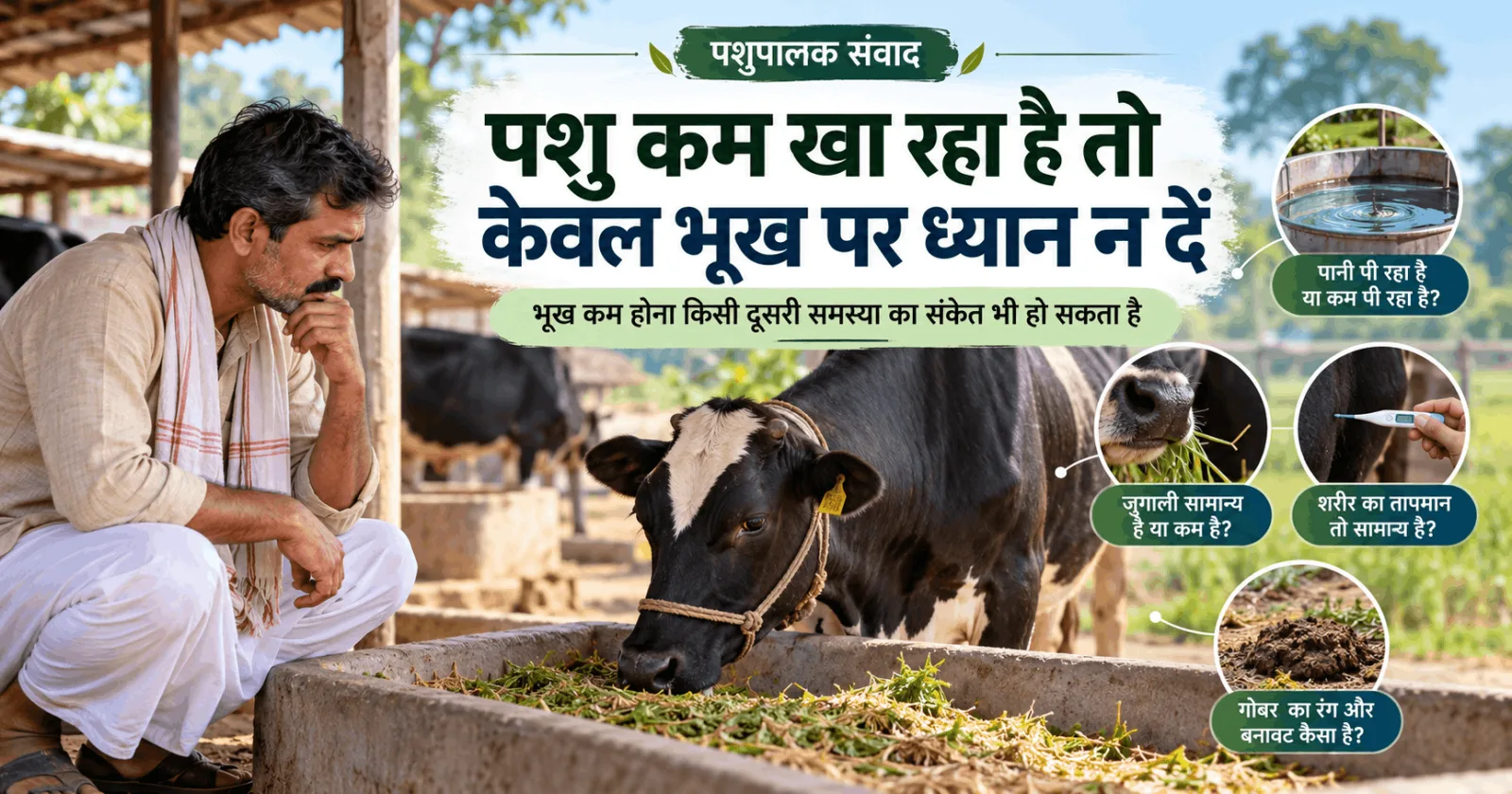 पशु कम खा रहा है तो केवल भूख पर ध्यान न दें