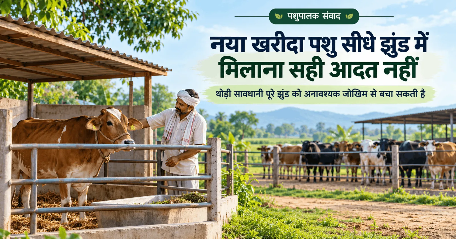 नया खरीदा पशु सीधे झुंड में मिलाना सही आदत नहीं